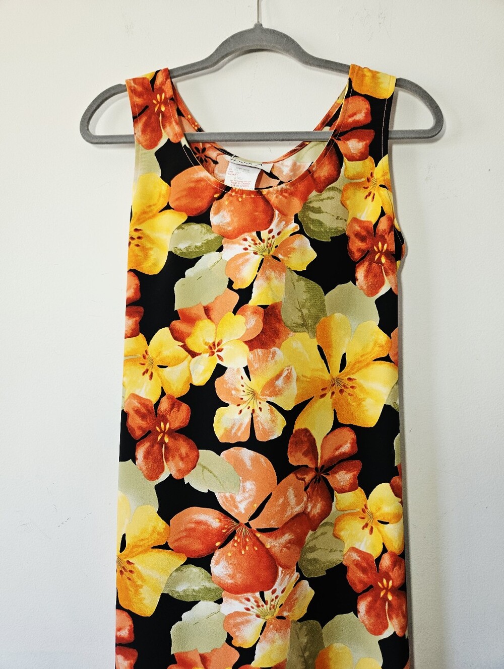 Vintage 90s Jessica Tropical Floral Maxi Dress Size 8 Y2K Slip Dress - Picture 4 of 7